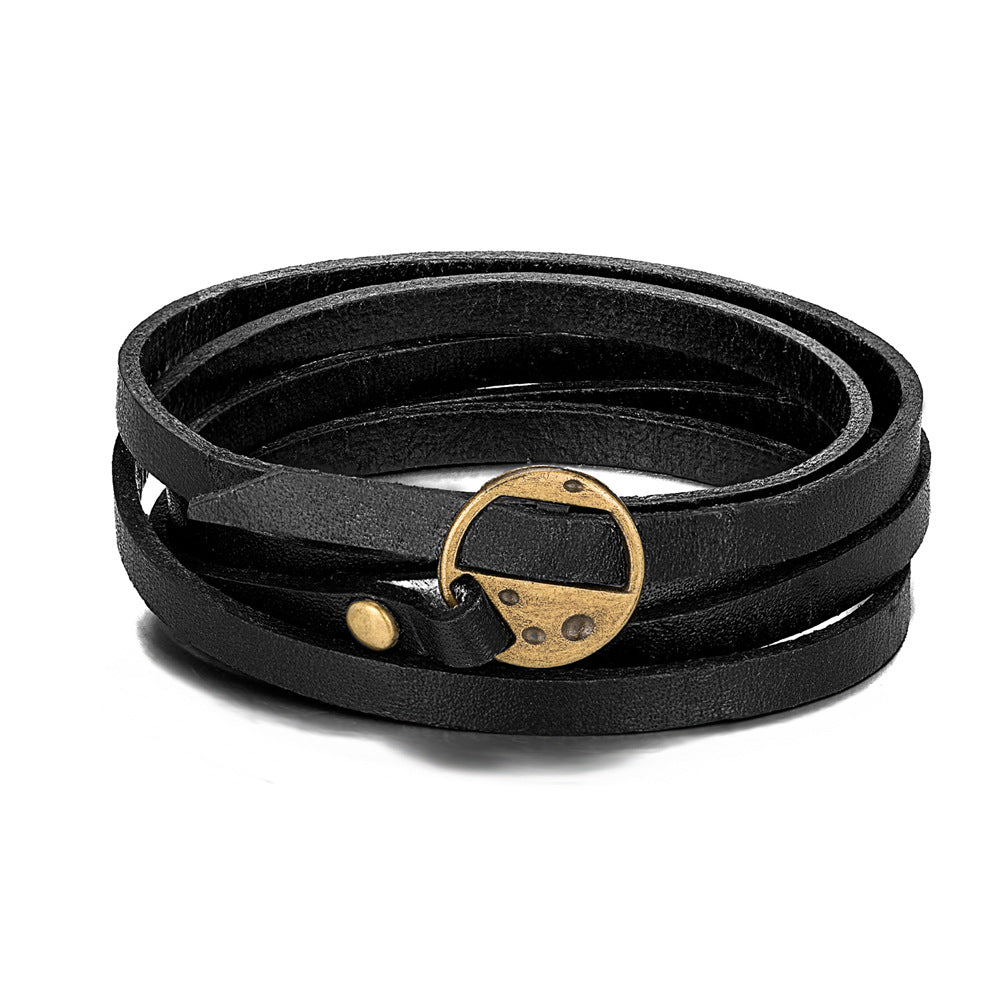 Men's Multi-layer Unk Bracelet with Magnetic Clasp