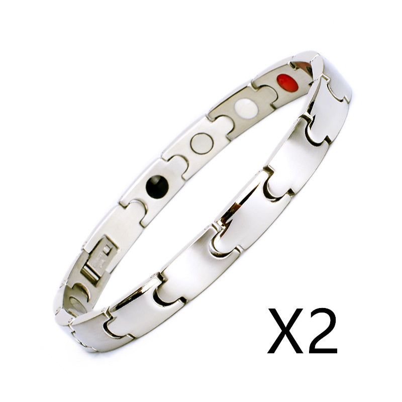 Stainless Steel Bracelet, Titanium Steel Ornament, Pure Bracelet, Germanium Magnet