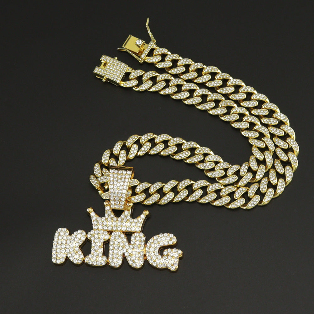 Bling King Pendant with Chain
