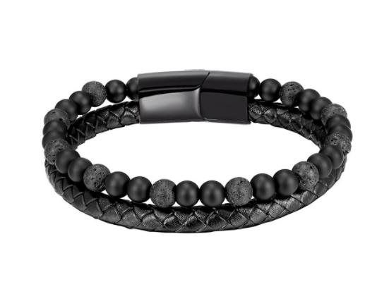 Men's Natural Stone Beaded Bracelet Tiger Eye