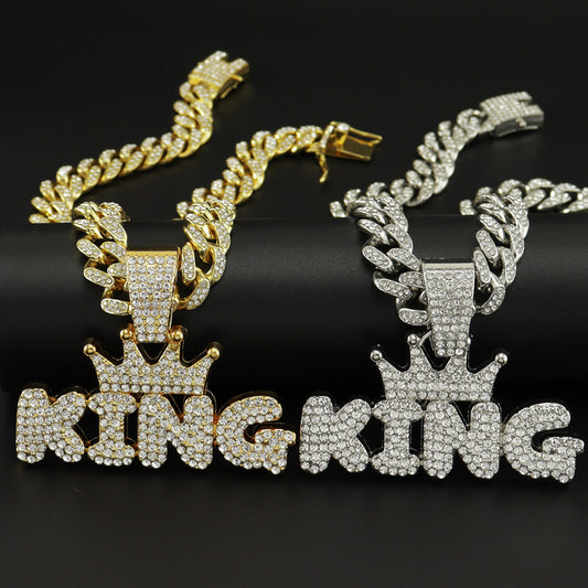 Bling King Pendant with Chain