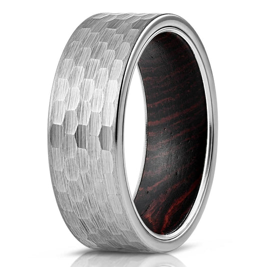 Men Ring Fashion Accessory Wedding Engagement Ring Tungsten Carbide Daily Fashion Silver