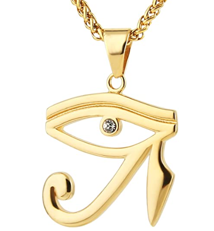 Horus Eye Titanium Steel Necklace