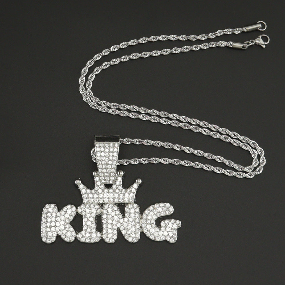 Bling King Pendant with Chain