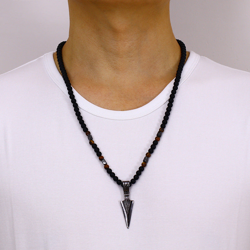 Fashion Triangle Pendant Men's Necklace