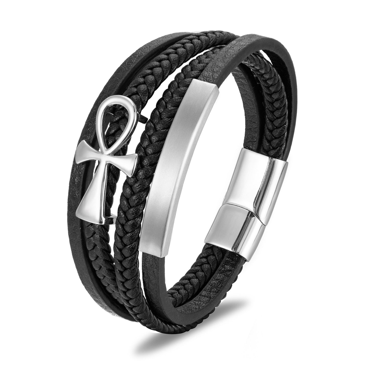 Men's Multi-layer Unk Bracelet with Magnetic Clasp