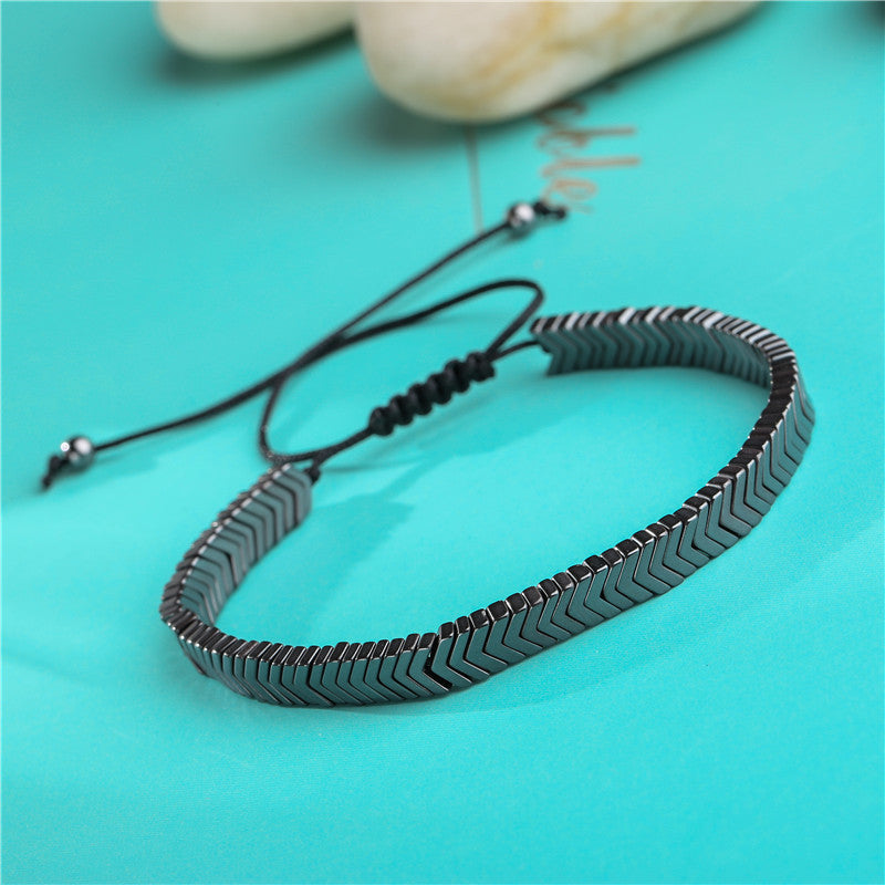 Men's Black Three-Piece Bracelet Set